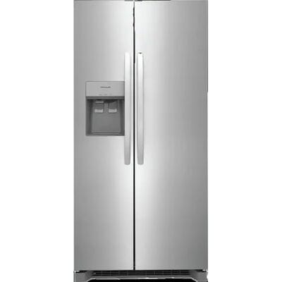 Frigidaire 33 in. 22.3 cu. ft. Side by Side Refrigerator with Ice & Water Dispenser - Stainless Steel | FRSS2323AS
