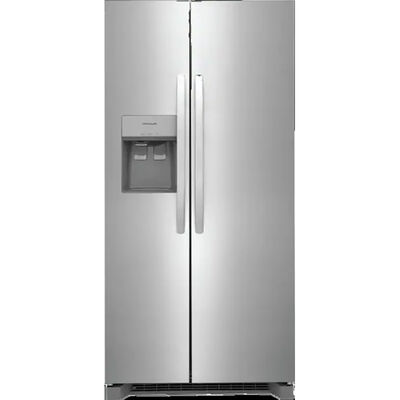 Frigidaire 33 in. 22.3 cu. ft. Side-by-Side Refrigerator With External Ice & Water Dispenser - Stainless Steel | FRSS2323AS
