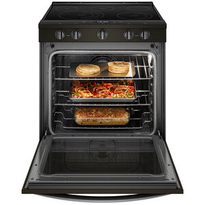 Whirlpool 30 in. 6.4 cu. ft. Smart Air Fry True European Convection Slide-In Electric Range with Radiant Burners - Fingerprint resistant Black Stainless, Fingerprint Resistant Black Stainless, hires