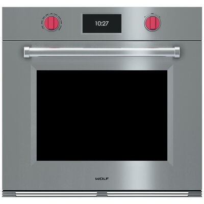 Wolf M Series 30 in. 5.1 cu. ft. Electric Smart Wall Oven with Dual Convection & Self Clean - Stainless Steel | SO3050PM/S/P