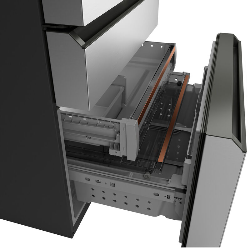 Cafe 36 in. 28.7 cu. ft. Smart 4-Door French Door Refrigerator with Internal Water Dispenser - Platinum Glass, Platinum Glass, hires