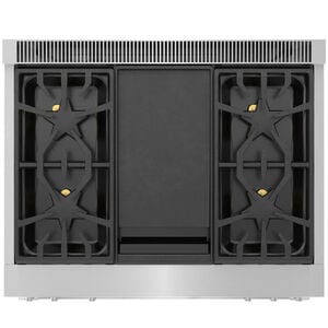Thermador Pro Grand Professional Series 36 in. 5.7 cu. ft. Smart True European Convection Dual Fuel Range with 4 Sealed Burners & Griddle - Stainless Steel, , hires