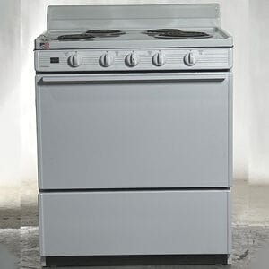 Premier 30 in. 3.9 cu. ft. Electric Range with Coil Burners - White (Open Box Good Condition), , hires