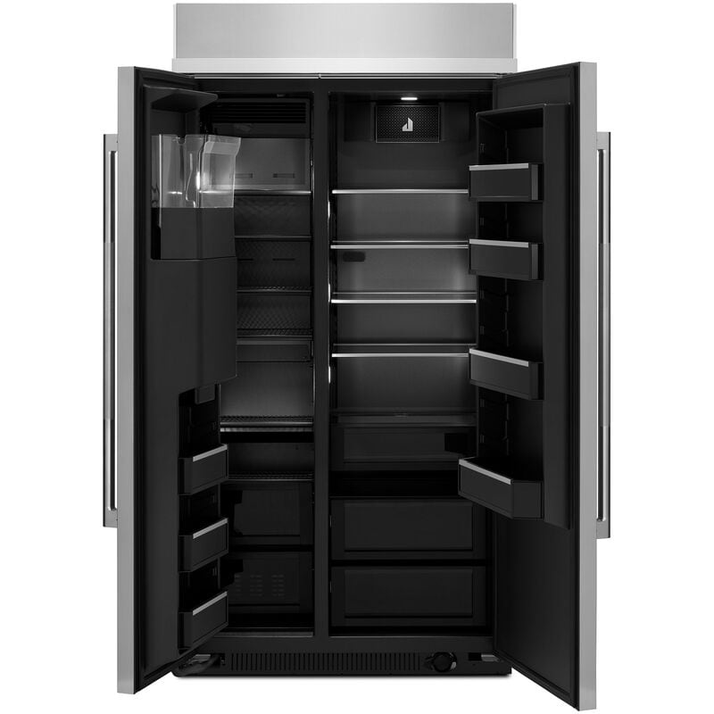 JennAir Rise 42 in. 25.5 cu. ft. Built-In Counter Depth Side by Side Refrigerator with Ice & Water Dispenser - Stainless Steel, , hires