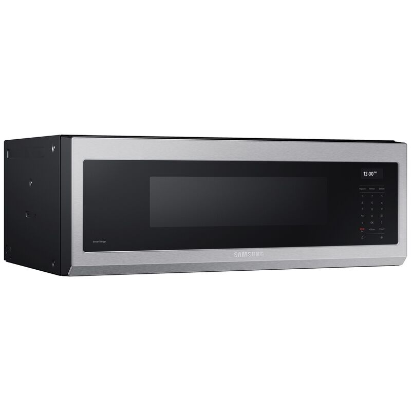 Samsung 30 in. 1.1 cu. ft. 1100W Low Profile Smart Over-the-Range Microwave with 550 CFM & Sensor Cooking - Stainless Steel, Stainless Steel, hires