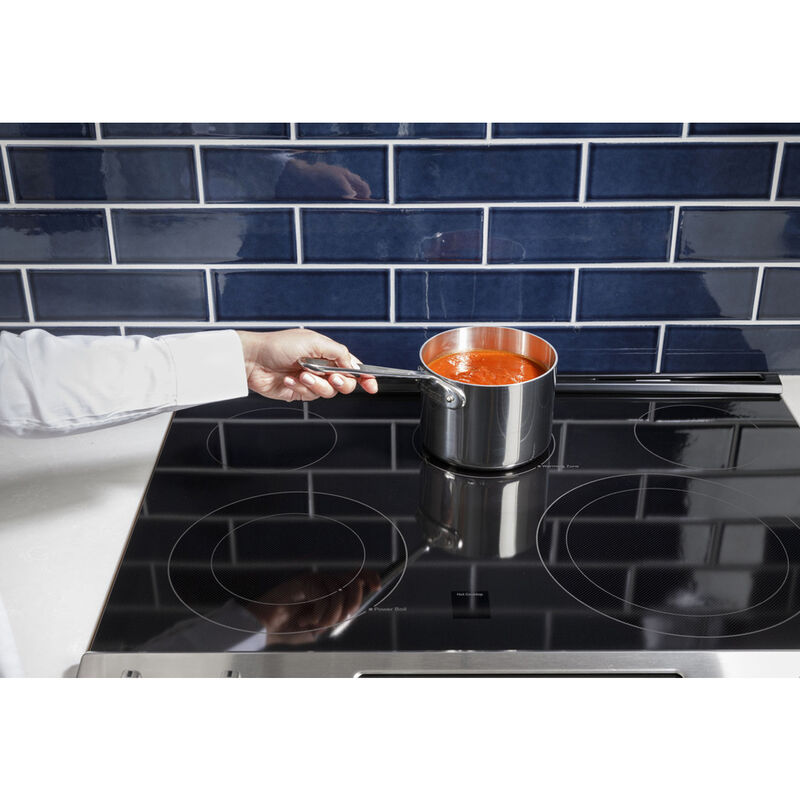 GE 30 in. 6.6 cu. ft. Air Fry True European Convection Double Oven Slide-In Electric Range with Smoothtop Burners - Stainless Steel, , hires