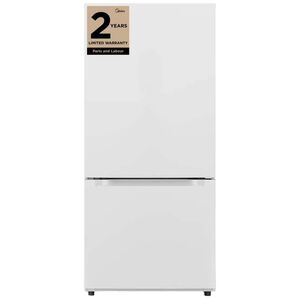 Midea 30 in. 18.7 cu. ft. Garage-Ready Bottom Freezer Refrigerator - White, , hires