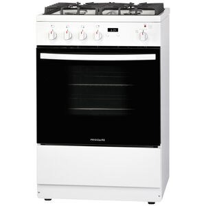 Frigidaire 24 in. 1.9 cu. ft. Oven Freestanding Gas Range with 4 Sealed Burners - White, White, hires
