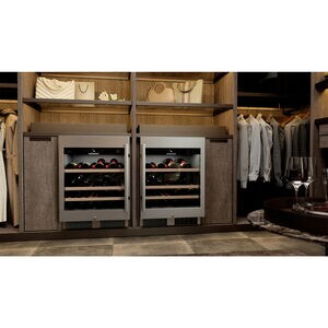 Liebherr 24 in. Undercounter Wine Cabinet with Wood Racks, Single Temperature Zone & 46 Bottle Capacity - Stainless Steel, , hires