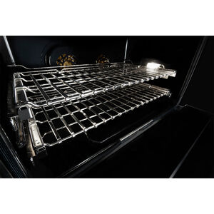 JennAir Noir Series 30 in. 4.1 cu. ft. Smart True European Convection Dual Fuel Range with 4 Sealed Burners - Stainless Steel, , hires