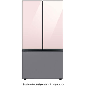 Samsung BESPOKE 3-Door French Door Top Panel for Refrigerators - Pink Glass, , hires