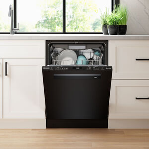 Bosch 800 Series 24 in. Smart Built-In Dishwasher with Top Control, 42 dBA Sound Level, 16 Place Settings, 8 Wash Cycles & Sanitize Cycle - Black, Black, hires