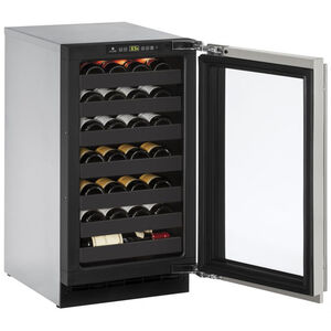 U-Line 2000 Series 18 in. Undercounter Wine Cooler with Single Zone & 31 Bottle Capacity - Stainless Steel, , hires