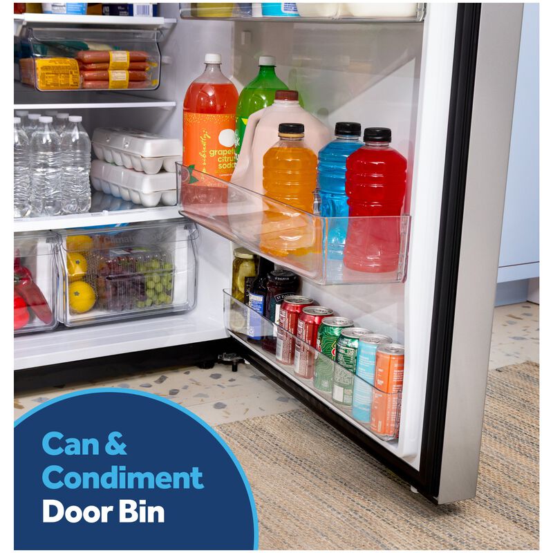 GE 30 in. 21.0 cu. ft. Garage-Ready Top Freezer Refrigerator - Fingerprint Resistant Stainless, Fingerprint Resistant Stainless, hires