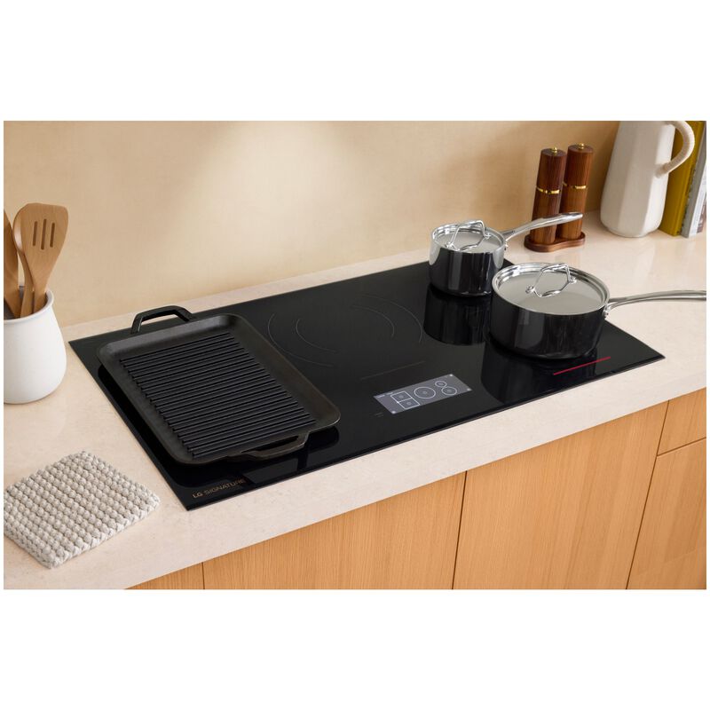 LG SIGNATURE 36 in. 5-Burner Smart Induction Cooktop with Simmer Burner & Power Burner - Black, , hires