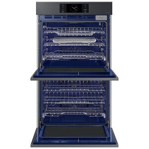 Samsung Bespoke 30 in. 10.2 cu. ft. Smart Top Control SteamElectric Double Wall Oven with Dual Convection - Matte Black, , hires