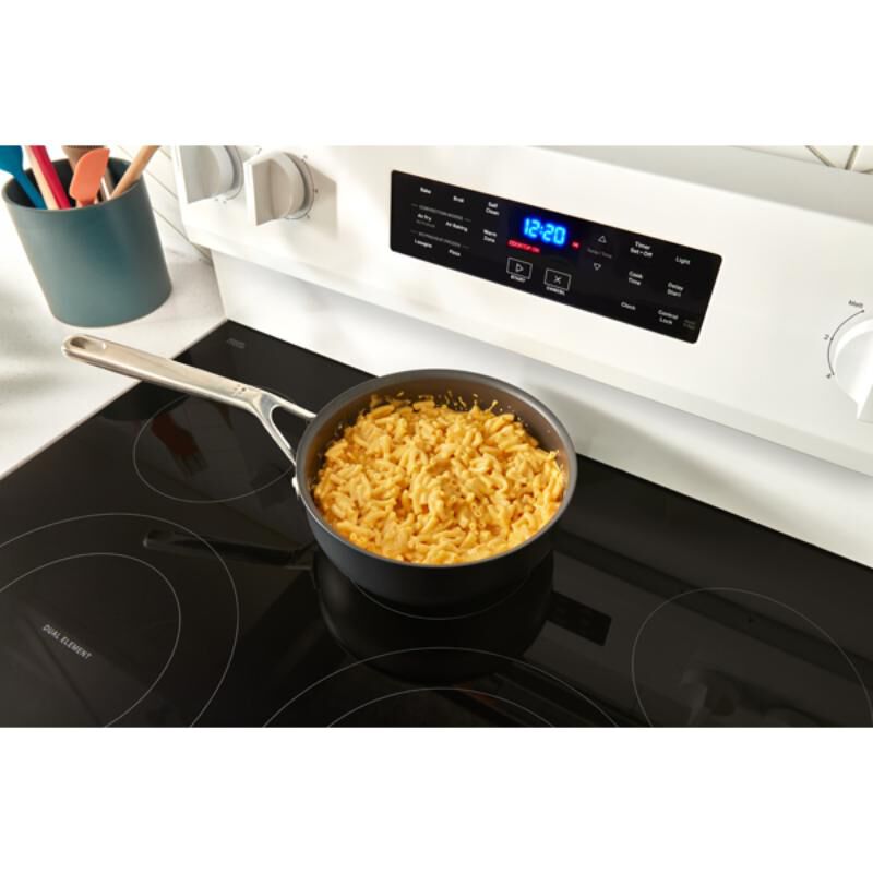 Whirlpool 30 in. 5.3 cu. ft. Air-Fry Standard Convection Electric Range with Radiant Burners - White, , hires