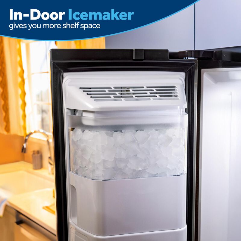 GE 36 in. 27.7 cu. ft. Smart Side-by-Side Refrigerator with Ice & Water Dispenser - Fingerprint Resistant Stainless, , hires