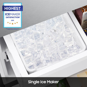 Samsung 33 in. 17.5 cu. ft. Smart Counter Depth French Door Refrigerator with Ice Maker - Stainless Steel Look, Stainless Steel Look, hires