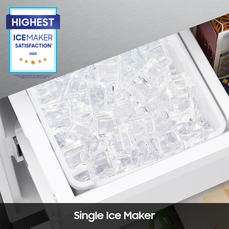 Samsung 33 in. 17.5 cu. ft. Smart Counter Depth French Door Refrigerator with Ice Maker - Stainless Steel Look, Stainless Steel Look, hires