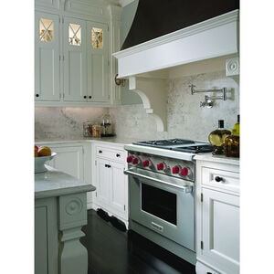 Wolf 36 in. 5.5 cu. ft. Standard Convection Gas Range with 4 Sealed Burners & Griddle - Stainless Steel, , hires