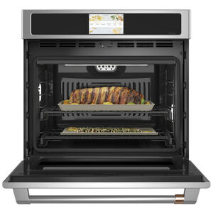 Cafe Professional Series 30 in. 5 cu. ft. Smart Electric Single Wall Oven with True European Convection - Stainless Steel, Stainless Steel, hires