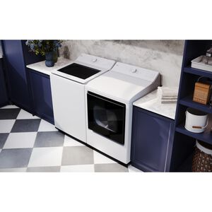 LG 27 in. 4.8 cu. ft. Smart Top Load Washer with 4-Way Agitator, EasyUnload & AI Sensing - Alpine White, Alpine White, hires