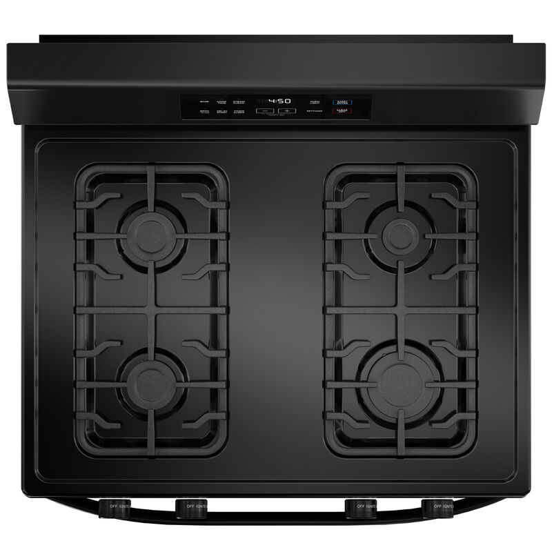 Midea 30 in. 6.1 cu. ft. Gas Range with 4 Sealed Burners - Black, Black, hires