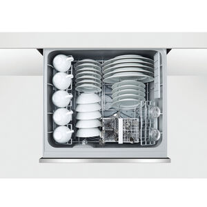 Fisher & Paykel Series 7 24 in. Smart Double Drawer with Front Control, 42 dBa Sound Level & Pocket - Stainless Steel, , hires