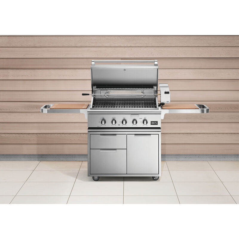 DCS Series 7 36 in. 3-Burner Built-In Natural Gas Grill with Rotisserie & Smoke Box - Stainless Steel, , hires