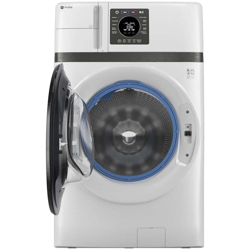 GE Profile 28 in. 4.6 cu. ft. Smart Electric Front Load Ventless All-in-One Combo with Heat Pump, Sensor Dry, Sanitize & Steam Cycle - White, , hires