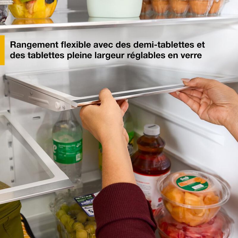 Whirlpool 36 in. 28.9 cu. ft. 4-Door French Door Refrigerator with Ice & Water Dispenser - White, White, hires