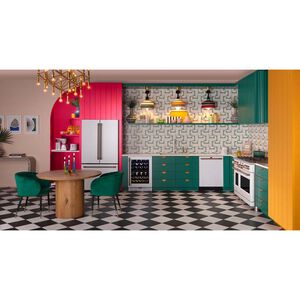 Cafe 24 in. Undercounter Smart Wine Cooler with Metal Wire Racks, Dual Temperature Zones & 46 Bottle Capacity - Matte White, Matte White, hires