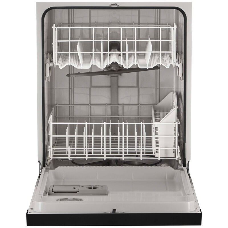 Whirlpool 24 in. Built-In Dishwasher with Front Control, 59 dBA Sound Level, 12 Place Settings & 3 Wash Cycles - Black, Black, hires