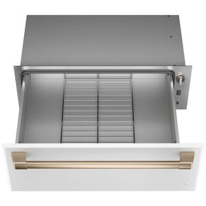 Cafe 30 in. 1.9 cu. ft. Warming Drawer with Variable Temperature Controls & Electronic Humidity Controls - Matte White, Matte White, hires
