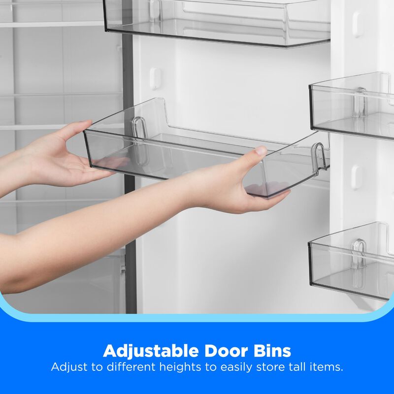 Midea 33 in. 22.8 cu. ft. Smart Counter Depth Bottom Freezer Refrigerator with Ice Maker - Stainless Steel, , hires