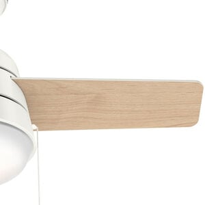 Hunter 36 inch Aker Ceiling Fan with LED Light Kit and Pull Chain - White, , hires