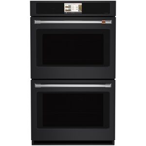 Cafe Professional Series 30 in. 10.0 cu. ft. Smart Top Control Electric Double Wall Oven with True European Convection - Matte Black, , hires