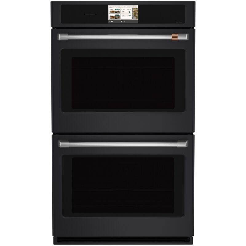 Cafe Professional Series 30 in. 10.0 cu. ft. Smart Top Control Electric Double Wall Oven with True European Convection - Matte Black, , hires