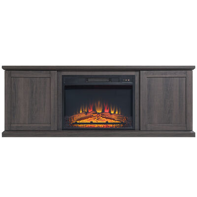 Manhattan Comfort Franklin 60" Fireplace Console - Heavy Brown | FP3-BR
