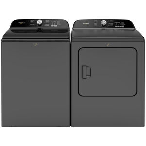 Whirlpool 29 in. 7.0 cu. ft. Gas Dryer with Wrinkle Shield Option, Steam Cycle & Sensor Dry - Volcano Black, Volcano Black, hires