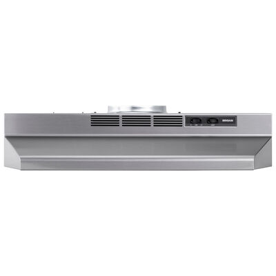 Broan F40000 Series 36 in. Standard Style Range Hood with 2 Speed Settings, 230 CFM & 1 Incandescent Light - Stainless | F4036SF