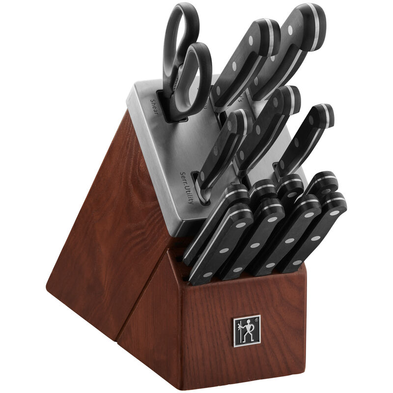 Classic Self-Sharpening Stainless Steel 15-Piece Knife Block Set