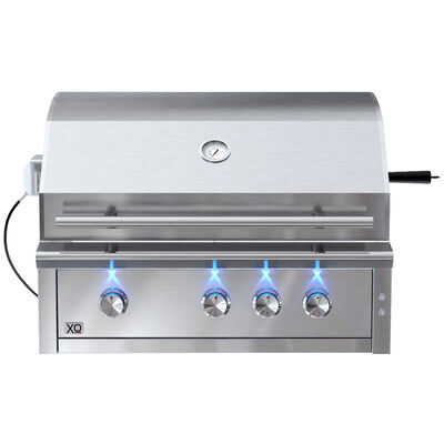 XO 36 in. 3-Burner Built-In/Freestanding Natural Gas Grill with Rotisserie & Sear Burner - Stainless Steel | XOGRILL36N