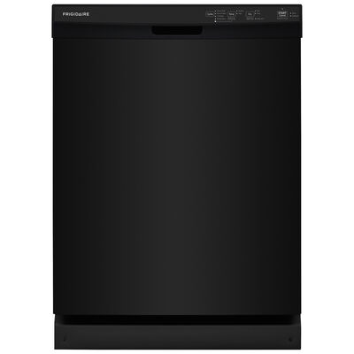 Frigidaire 24 in. Built-In Dishwasher with Front Control, 54 dBA Sound Level, 14 Place Settings, 4 Wash Cycles & Sanitize Cycle - Black | FDPC4314AB