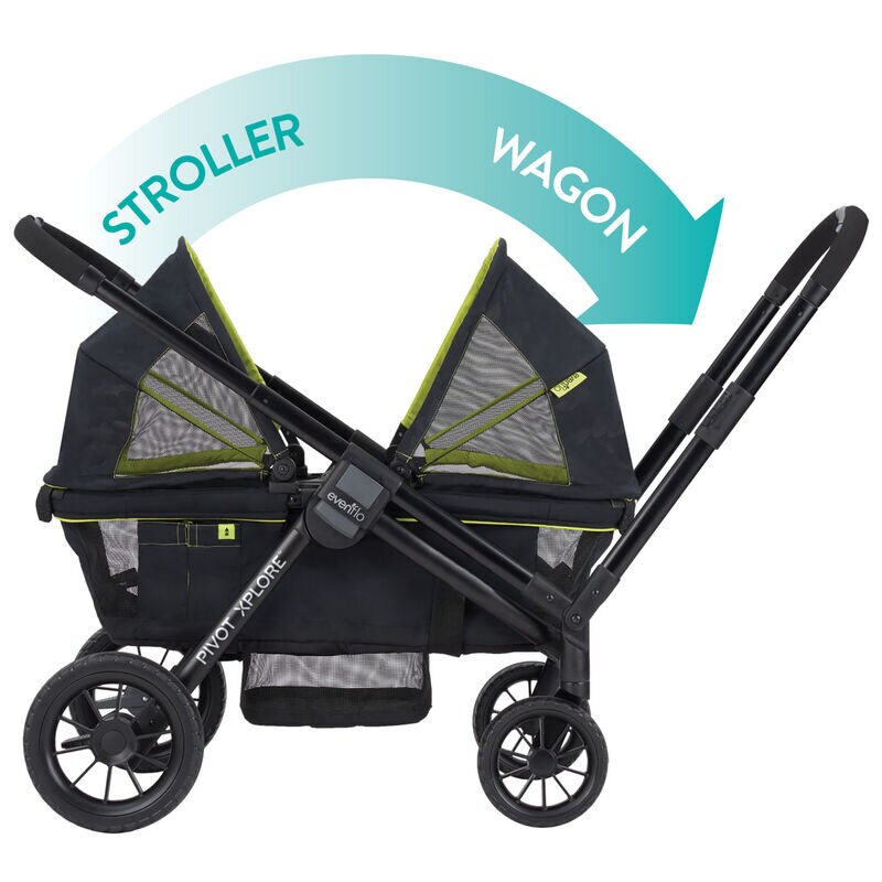 Evenflo Pivot Xplore All-Terrain Stroller Wagon - Wayfarer Black, Wayfarer Black, hires