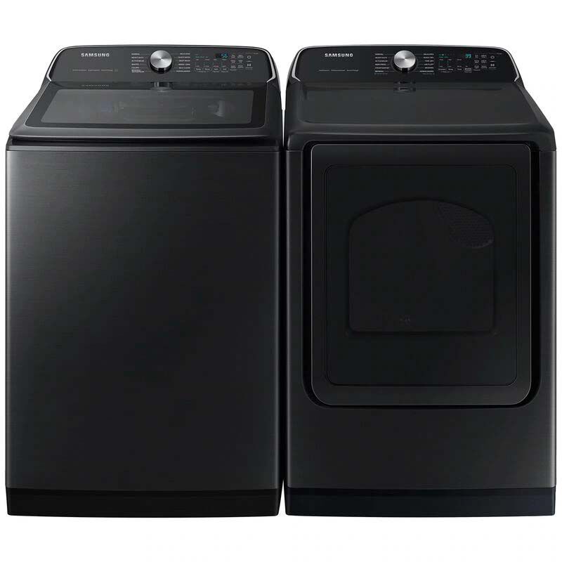 Samsung 27 in. 5.5 cu. ft. Smart Top Load Washer with Super Speed Wash - Brushed Black, Brushed Black, hires
