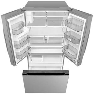 Midea 36 in. 29.3 cu. ft. Smart Garage-Ready French Door Refrigerator with One Touch Auto Fill Water Dispenser - Stainless Steel, , hires