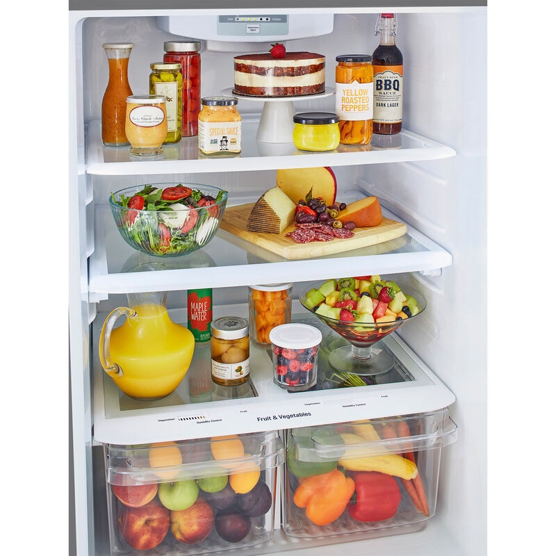 LG 30 in. 20.2 cu. ft. Top Freezer Refrigerator with Factory Installed Ice Maker -Stainless Steel, , hires