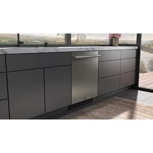 JennAir Rise 24 in. Top Control Flush-Mount Dishwasher with 38 dBa Sound Level & 3rd-Rack - Stainless Steel, , hires